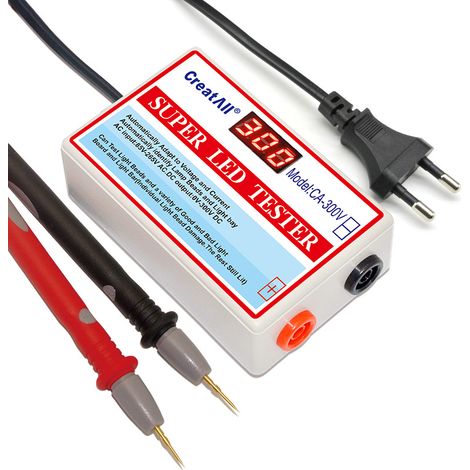 Probador de retroiluminación LED para TV CA-300V, tiras de luz, cuentas de lámpara, barra de luz para retroiluminación de TV, herramienta de prueba de capacitancia de diodo de voltaje con interruptor