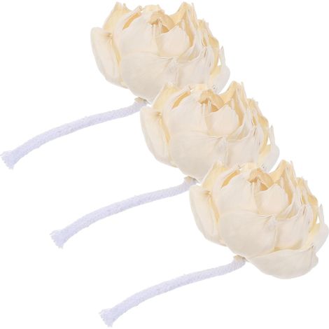 Diffuseur de Fleurs en Papier Sola 3 Pièces Pivoines Décoratives Blanches Diffusion D'aromathérapie pour Bureau et Salle de Bain Design Réaliste Fait Main (1/5)
