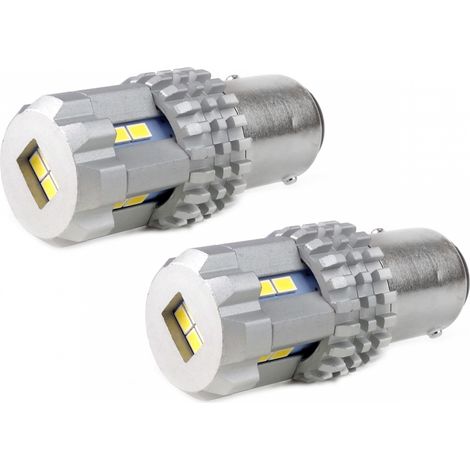 Ampoules LED CANBUS 3020 22SMD UltraBright 1157 BAY15D P21/5W Blanc 12V 24V AMIO-02450 (1/3)