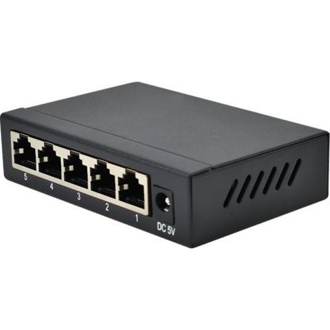 Diprogress Switch ethernet Giga Bit 5 porte metal banda 10Gbps DC5V 1A - DPNS05GM