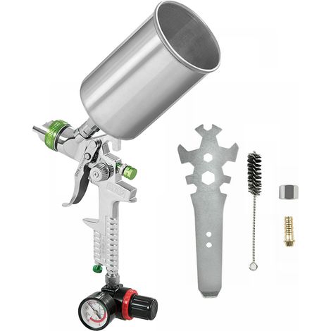 Pistolet à peinture HVLP à alimentation par gravité, buse de 2,5 mm, mini pistolet à peinture pneumatique pour peinture automobile, aérographe (1/3)