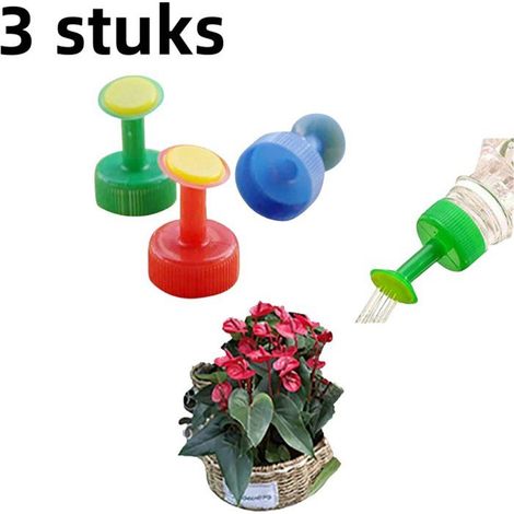 Arroseur pour bouteille, buse d'arrosage jardin, adaptateur plantes, couleurs mixtes, lot de 3 (1/5)