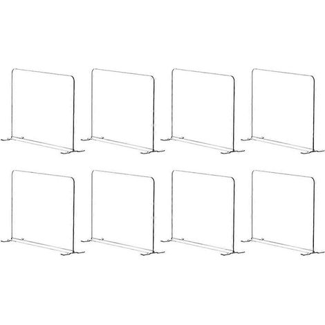 Lot de 8 séparateurs d'étagères en acrylique pour l'organisation de votre placard -- (1/5)