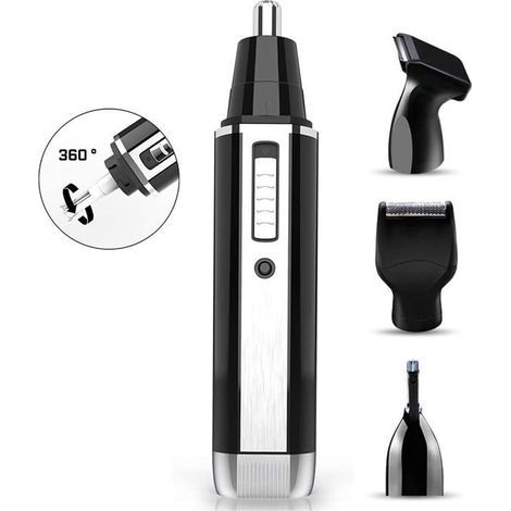 Rifinitore per sopracciglia e peli del naso per uomo e donna, 4 in 1, ricaricabile tramite USB, facile da usare. (1/5)