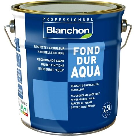 Blanchon – Fond dur professionnel acrylique pour bois intérieurs – 2,5 litres – Rendement +/- 10m²/L – Préparation avant finition