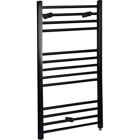 Hudson Reed Nox - Sèche-Serviettes Design Électrique Moderne Plat - Noir  - 100 cm x 50 cm