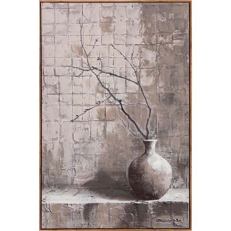 Tableau Vase 80% Peint à la Main 80X4X120 Cm (1/2)
