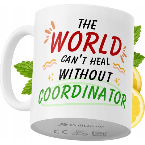 Mug humoristique pour coordinateur/coordinatrice, avec un texte amusant et un design graphique original. Idéal pour les anniversaires, les fêtes et les occasions spéciales. Mug premium pour la maison,