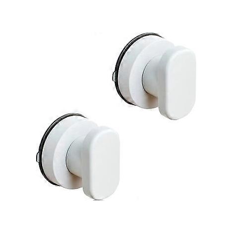 Türgriff mit Saugnapf – Griff mit Saugnapf – Saugnapfgriff – 64 x 50 mm – Schrankknöpfe – Türgriff ohne Bohren – Nur für s