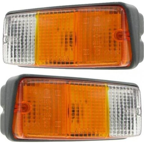 Juego de 2 luces delanteras para tractor de 160x70x71 mm – Luz de posición e indicadora – Distancia entre centros de 58 mm – Iluminación eficaz para la seguridad vial (1/2)