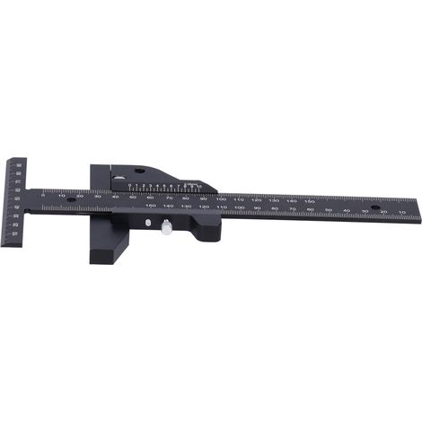 Règle de traçage en aluminium 0-150mm, outil de mesure menuiserie précision 0,05mm, règle graduée droite métallique pour traçage bois, instrument de marquage professionnel (1/5)
