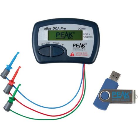 Peak Halbleiter-Tester für elektronische Bauteile, mit grafischem Display, automatische Erkennung von Transistor, MOSFET, LED, Diode, JFET, Triac, SCR, USB-Anschluss, PC-Software inklusive, präzise