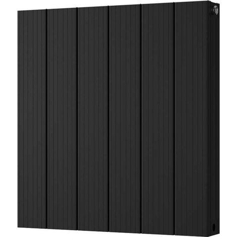 Thetford - Black Horizontal Radiator Double Panel H600mm x W560mm Grooved