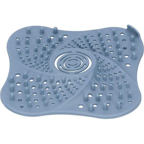 Attrape-cheveux, couvercles de drain de salle de bain couvercle de drain de sol bouchon anti-obstruction évier filtre d'égout bleu (1/4)