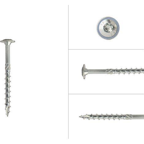 Tellerkopfschrauben Verzinkt 6 x 70 mm Torx 30 - Schachtel 100