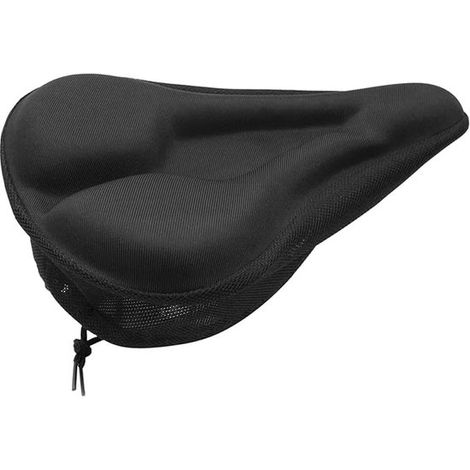 Selle de vélo avec coussinets en gel - Housse de selle de vélo en gel - Avec fente pour gel - Selle en gel - Housse de selle de vélo - Housse de selle - Silicone - Unisexe - Cyclisme - Noir