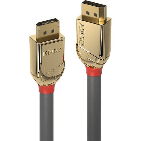 Câbles et adaptateurs audio vidéo LINDY 0.5m DisplayPort Cable Gold Line DP Male to Male