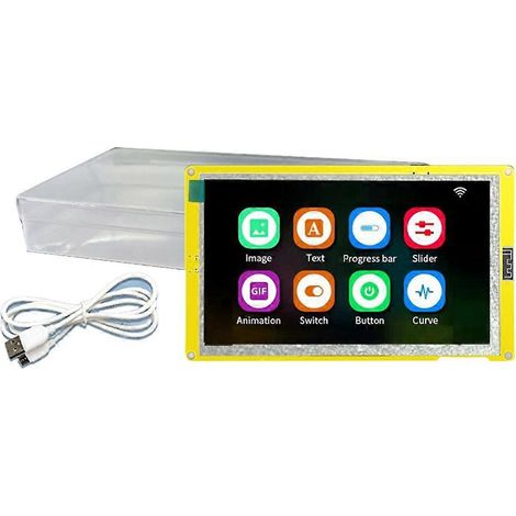 Module LCD TFT 800x480 compatible WiFi et Bluetooth ESP32-S3 LVGI (sans écran tactile) (1/5)