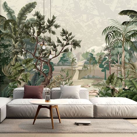 Papier peint panoramique - Forêt tropicale - 130 cm x 92 cm (1/4)