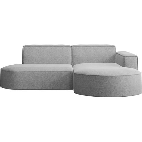Ecksofa, Sofa L form, Couch L form MODENA L STUDIO stoff Neve Grau Rechts (1/5)