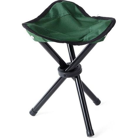 Tabourets de camping trépied, chaise de camping pliante portative légère, petit tabouret en toile à 3 pieds pour la pêche en plein air plage barbecue pique-nique voyage siège de randonnée (1/5)