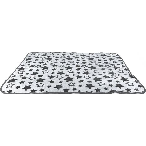 Couverture douce et chaude en flanelle à imprimé étoiles pour chiens et chats.