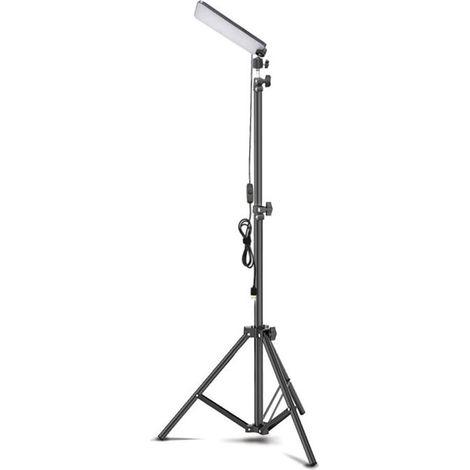 Lampe de Travail LED Portable D'Extérieur, Trépied USB, Lampe de Camping, Projecteur Télescopique, Lampe Pilier pour Voyage, Pêche, Spectacle en Direct (1/5)