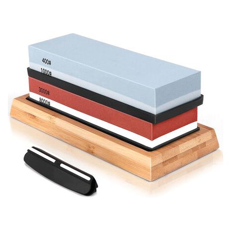 Rnemitery – Pierre à aiguiser 4 côtés grain 400/1000 et 3000/8000 – Affûtage précis pour couteaux, ciseaux et machettes – Dimensions 180 x 60 x 28 mm (1/5)