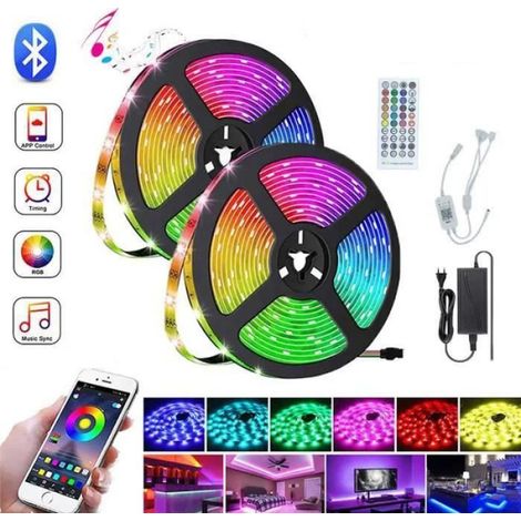 Ruban LED - - 15M - 30 LEDs/m - Télécommande 44 Touches - IP65 Étanche (1/5)