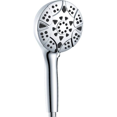 Douchette chromée à cinq jets - Douchette à sortie arrière 10 fonctions - Canon de douche - Argent - Monobloc (1/3)