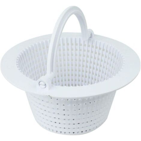 Cesto skimmer per piscina con maniglia, cestino per laghetto, cestino per piscina, cestino filtrante per skimmer della piscina – bianco (1/4)