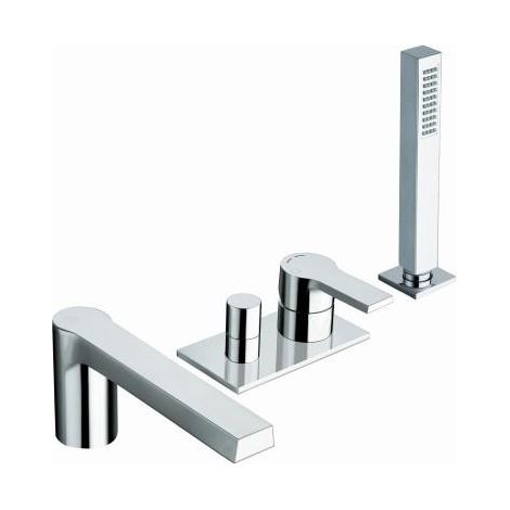 BAIN DOUCHE SUR GORGE 4 TROUS COMPLET - CRISTINA ONDYNA OG12151 (1/2)