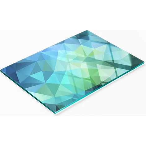 Planche décorative multifonctionnelle en verre pour cuisine, style abstrait, 80 x 52 cm (1/5)