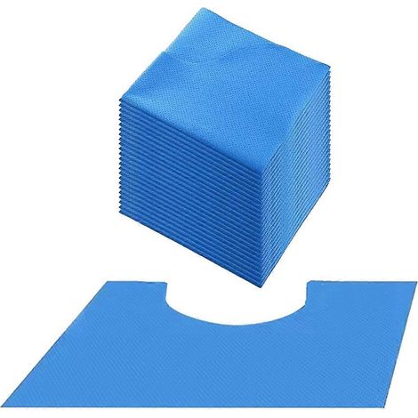 Lot de 20 tapis de toilette absorbants, protection de sol en forme de U (1/5)