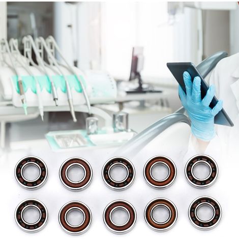 10 pièces Roulements Dentaires Universels en Acier Inoxydable pour Pièce à Main à Grande Vitesse (1/5)