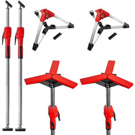Bessey Twin Pack Telescopic Support 1450-2500 + Tripod Bases + Ceiling Supports