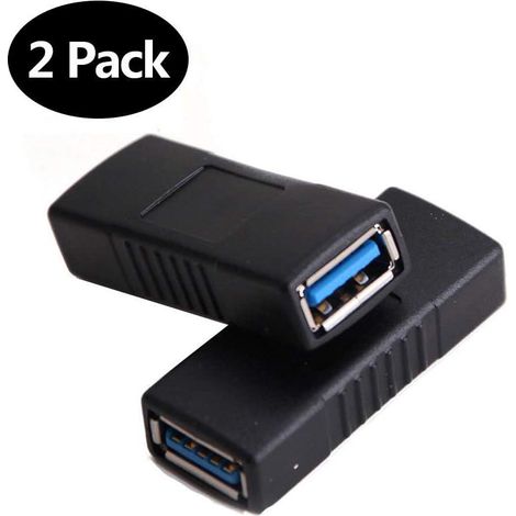 2PCS Connectique USB 3.0 Type A Adaptateur Femelle-Femelle Rallonge Pont Connexion SuperVitesse (1/5)