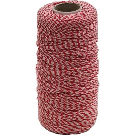 LENZA P/MURATORE IN PP BIANCO ROSSO 200 M