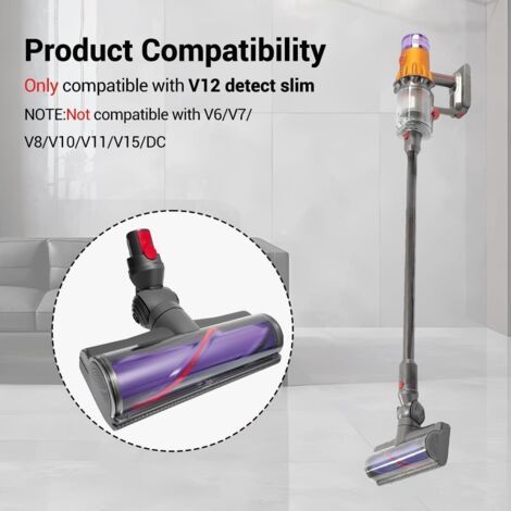 Têtes de nettoyage de rechange pour Dyson V12 Detect Slim – Installation rapide – Convient aux tapis, parquets et carrelages – Filtration haute efficacité (1/3)