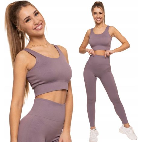 Top deportivo de manga corta para mujer, cómodo para entrenar, color violeta, talla S/M (1/5)