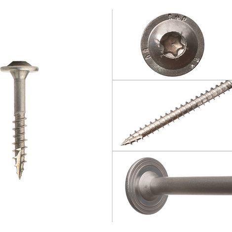 Vis à tête disque inox A2 6.0 x 40 mm Torx - Boîte 100 pièces