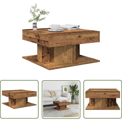 vidaXL Couchtisch Altholz-Optik 55x55x30 cm Holzwerkstoff (1/5)