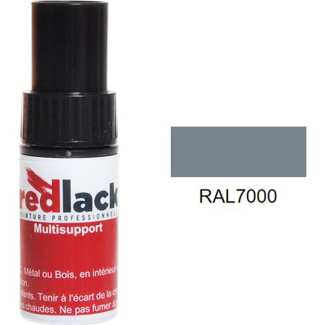 Retuschefläschchen mit Pinsel 9ml – RAL 7000 - Matt - Fehgrau - für verschiedene Oberflächen - Redlack