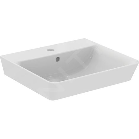 Ideal Standard Connect Air - Lavabo Cube 50x45x16 cm, avec un trou pour mitigeur, blanc E030101 (1/5)