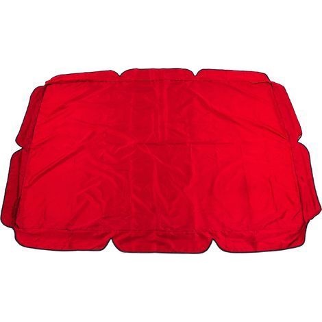 Baldaquin pour balancelle 600D Oxford argenté imperméable, housse extérieure rouge (1/5)