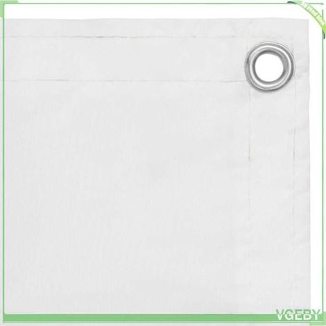 Écran de balcon - FAFEICY - 90x400 cm - Tissu Oxford enduit PU - Imperméable - Blanc (1/4)