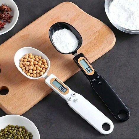 1 balance à cuillère de mesure électronique, balance de cuisine et d'alimentation numérique compacte, balance à cuillère à ingrédients portable pour la pâtisserie, la cuisine et la préparation de repa