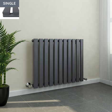 600x760mm Anthracite Single Rectangular Panel Horizontal Radiator (1/5)