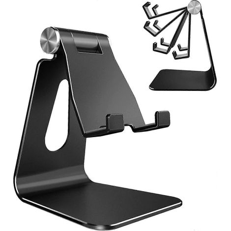 Support de téléphone portable réglable multi-angles pour smartphone, noir (1/5)