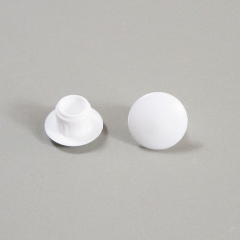 Bouchon obturateur plastique 8 mm – Coloris blanc – Résistant à l'humidité et à la corrosion – Pour matériaux variés – Ajile
